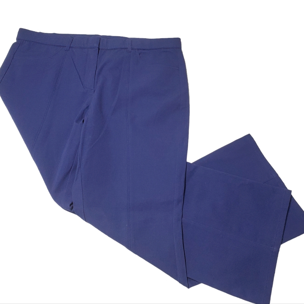 NWOT Isaac Mizrahi Live RN 81893 Women's Navy Pants Stretch/Comfy Size 16P